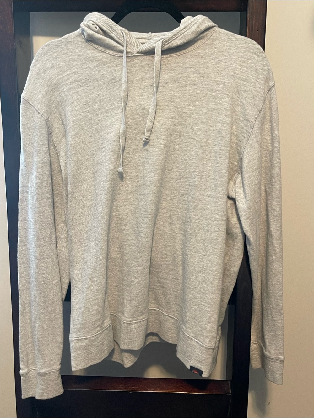 EUC Faherty Men's Light Gray Heather Slub Hoodie Sweatshirt Size Large